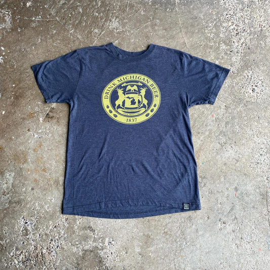 Navy ‘Drink Michigan Beer’ Graphic T-Shirt - M