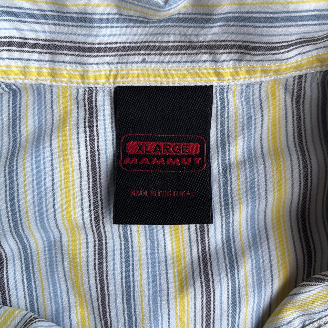 White Striped Mammut Short-Sleeve Shirt