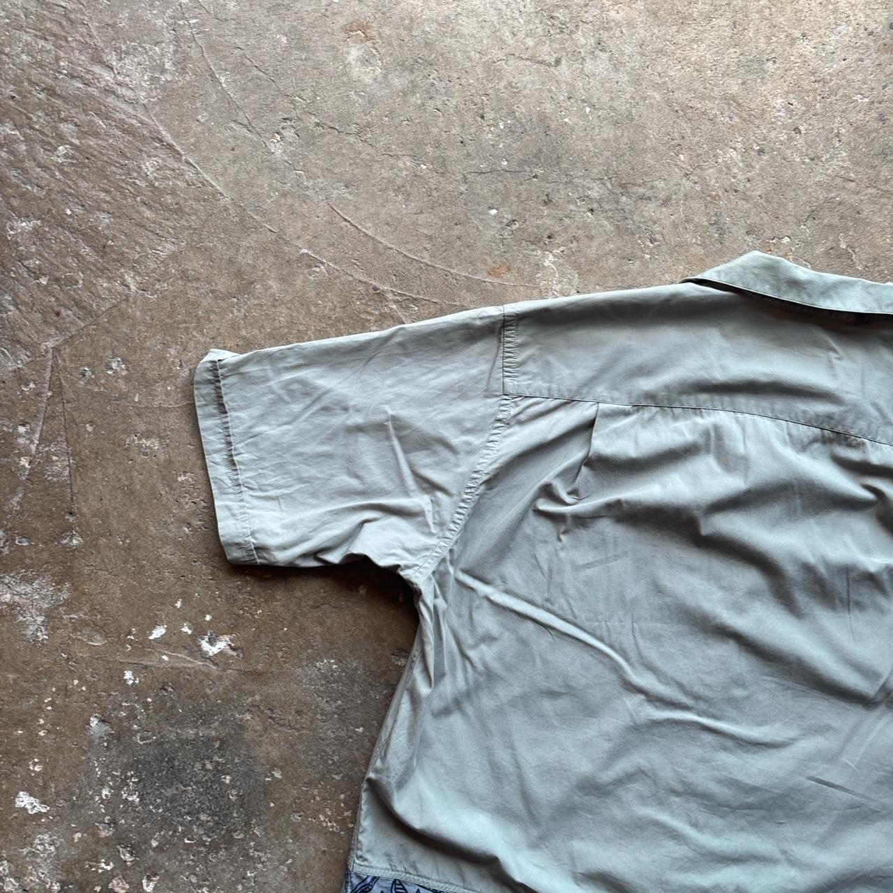 Light Green Patterned Lacoste Short Sleeve Shirt