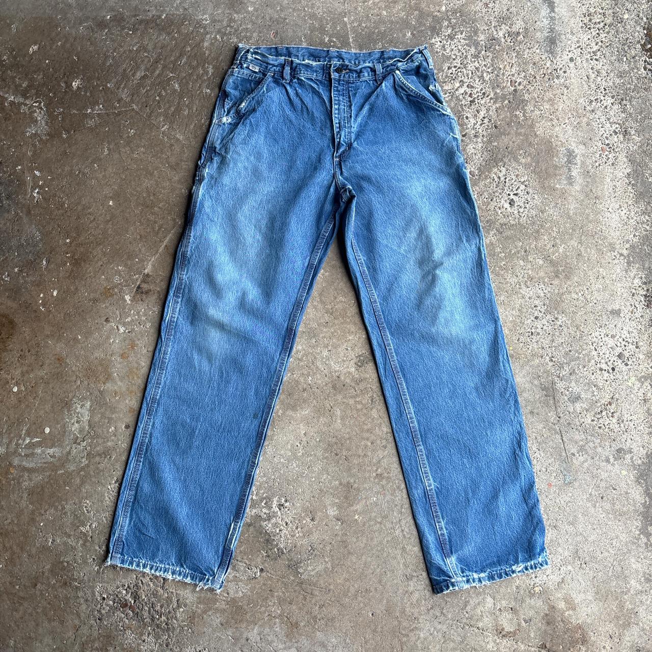 Blue Denim Fire Resistant Carhartt Carpenter Jeans - W36