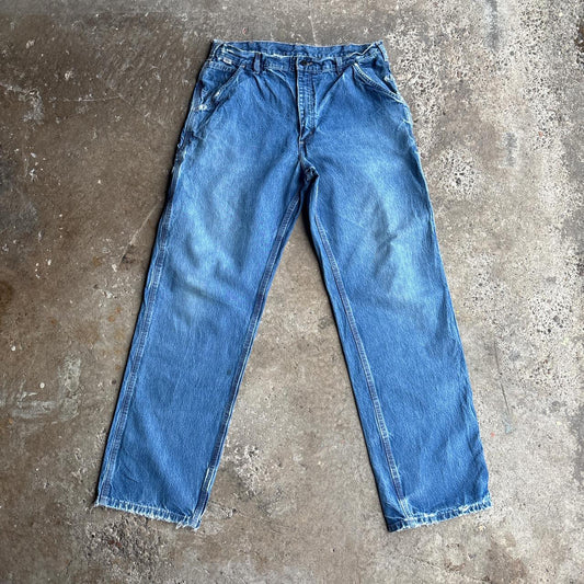 Blue Denim Fire Resistant Carhartt Carpenter Jeans - W36