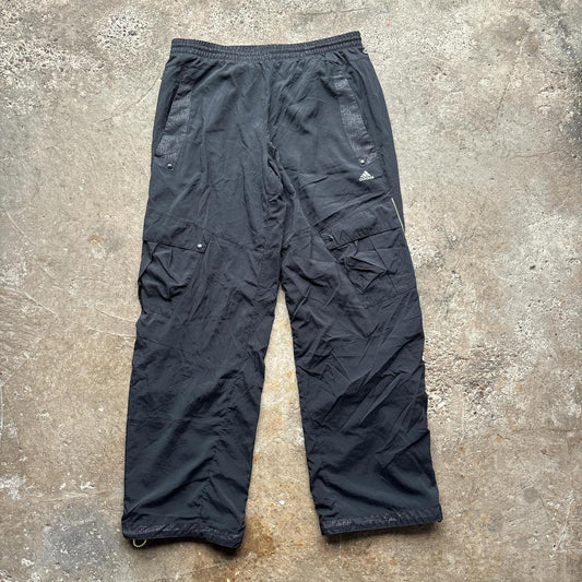 00s Black Adidas track pants