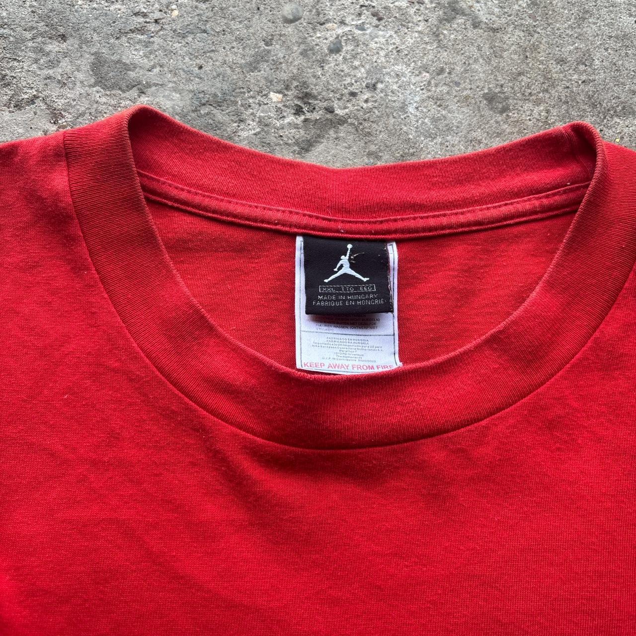 00s red Jordan “MJ” graphic tee