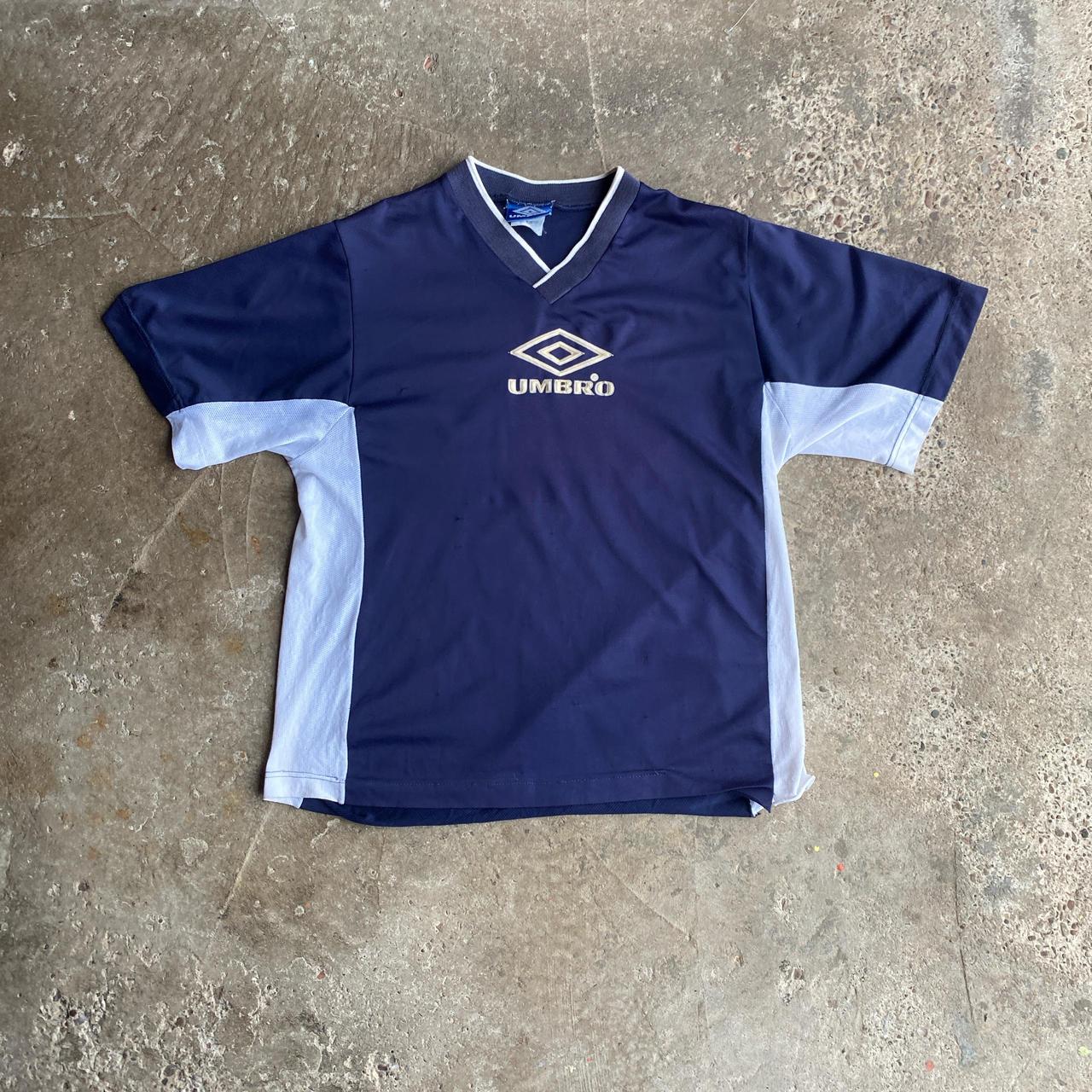Navy & White Vintage Umbro Sportswear T-Shirt - M