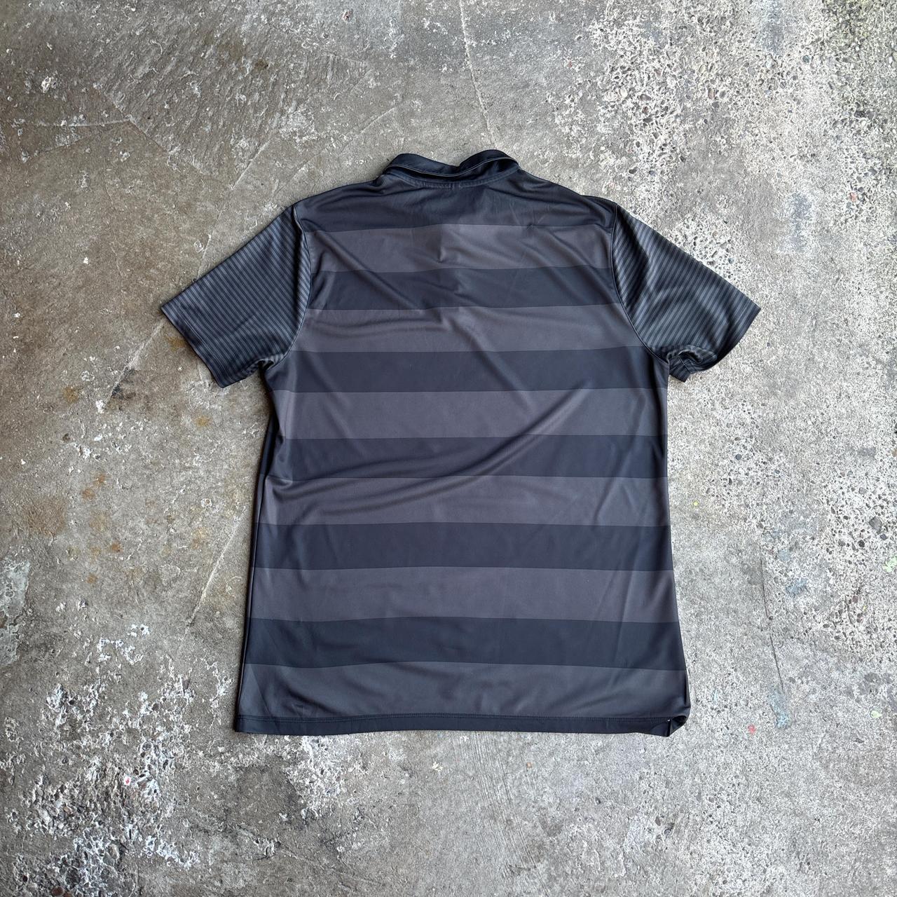 Black/Grey Nike Golf Striped Polo Shirt