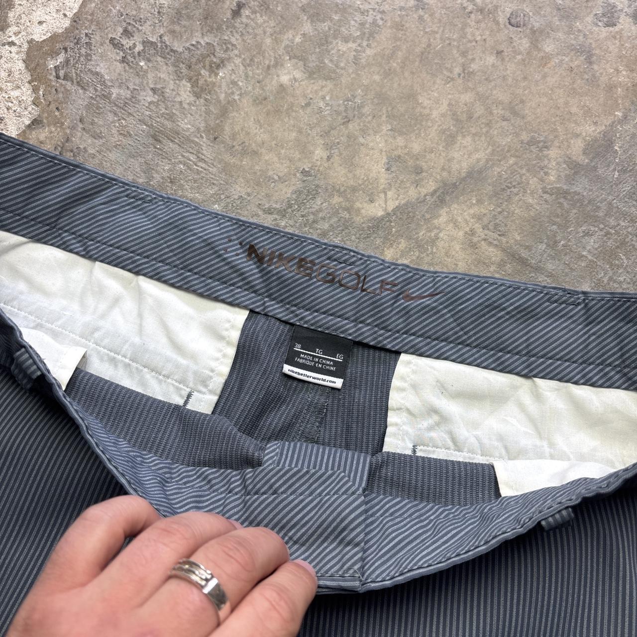 Grey Nike Golf striped shorts - W38