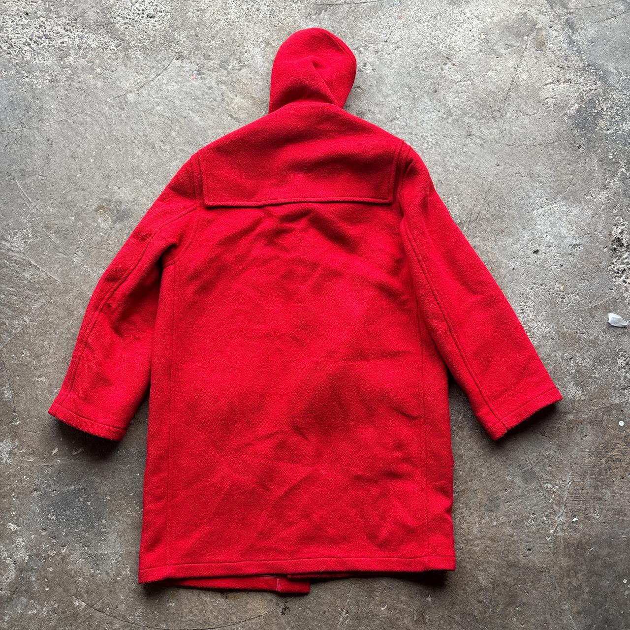 Red Montgomery by John Partridge wool duffle coat with flannel lining