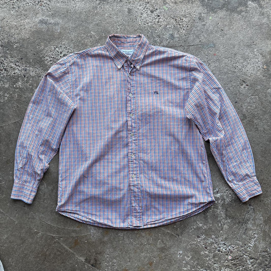 Vintage Chequered YSL shirt with embroidered logo