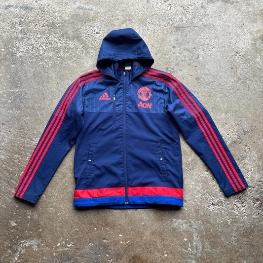 Navy Adidas hooded zipped jacket - S