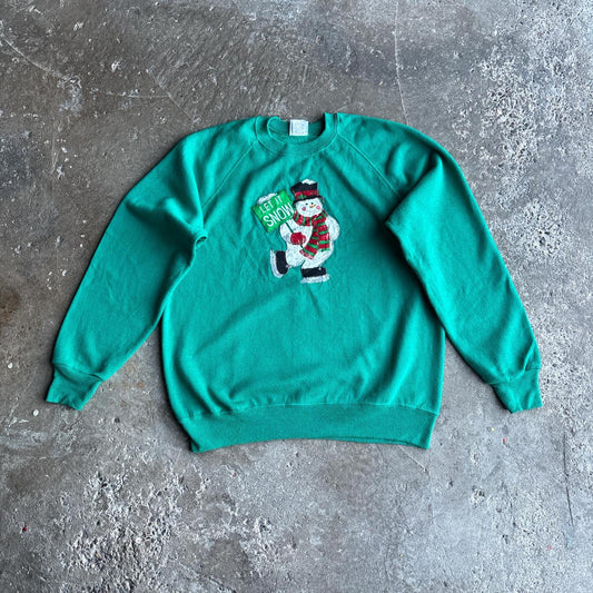 Green Lee Embroidered Christmas Sweatshirt - XL