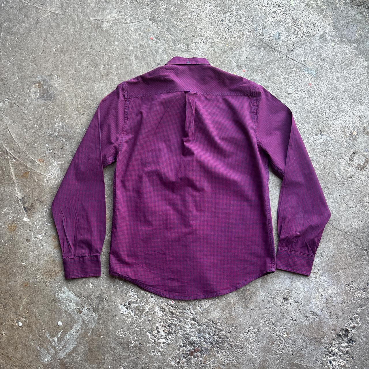 Vintage Ben Sherman Blue & Red Checkered Long-Sleeve Shirt