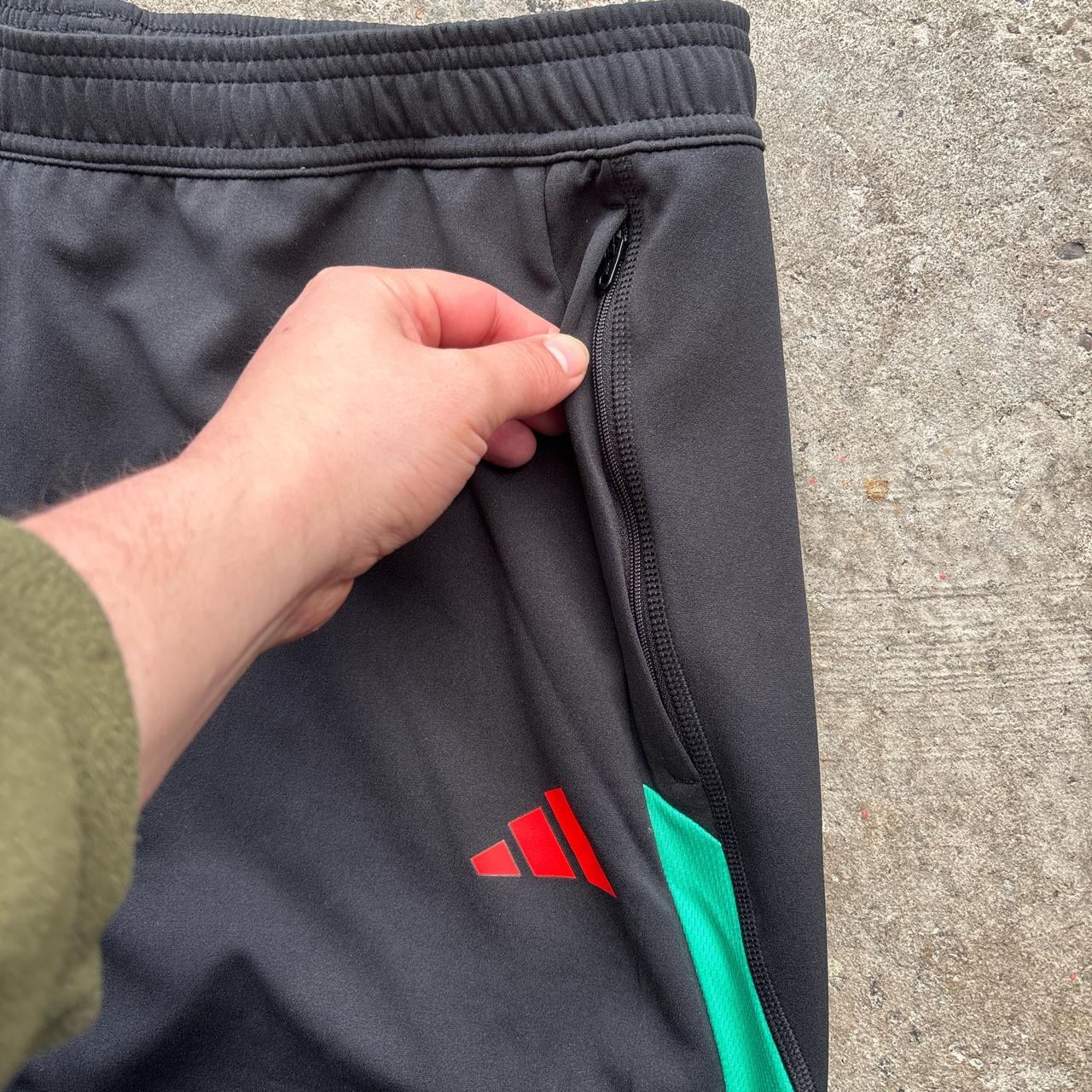 Black Manchester United Adidas sweatpants