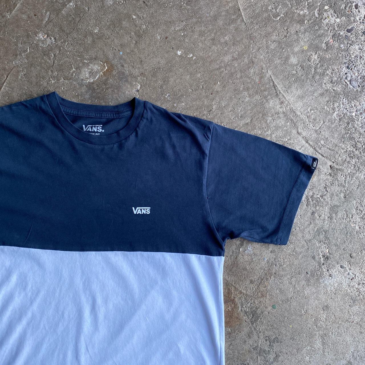 Navy & White Vans T-Shirt - S