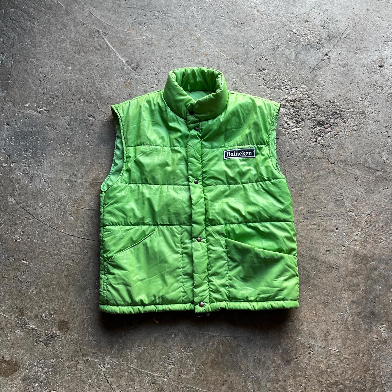 Beautiful Vibrant Heineken Puffa Gilet