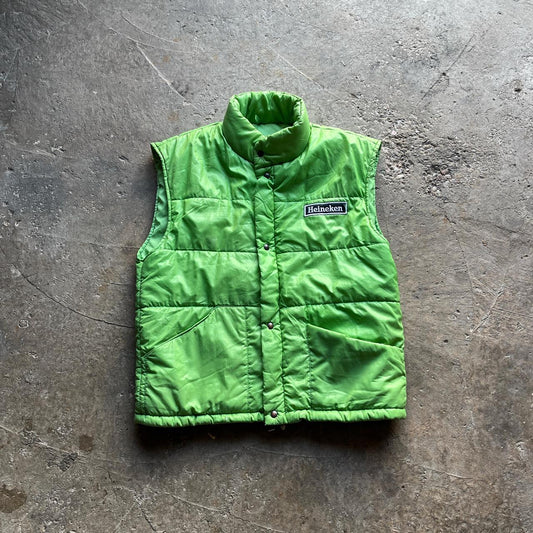 Beautiful Vibrant Heineken Puffa Gilet