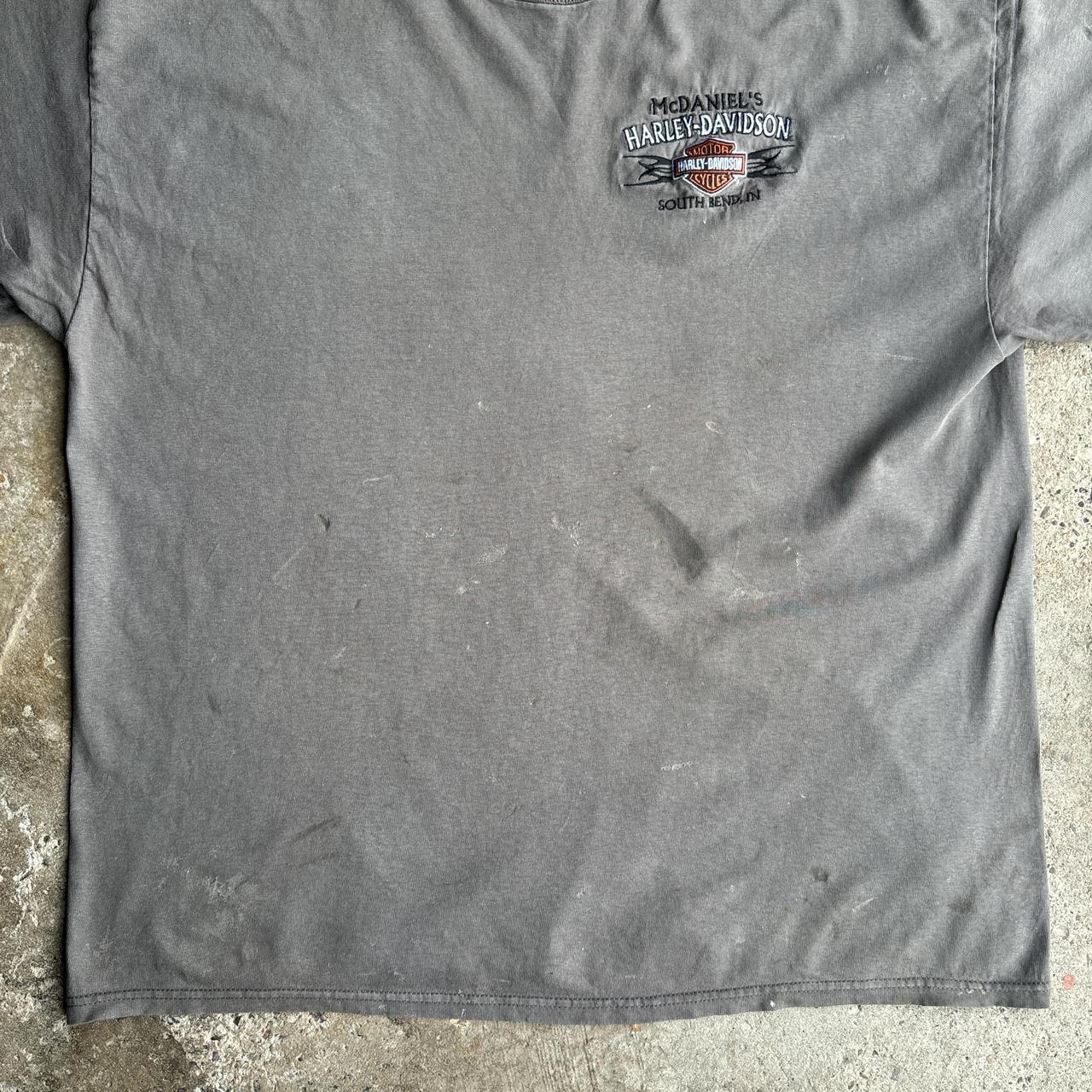 Distressed Grey Harley Davidson T-Shirt - XL