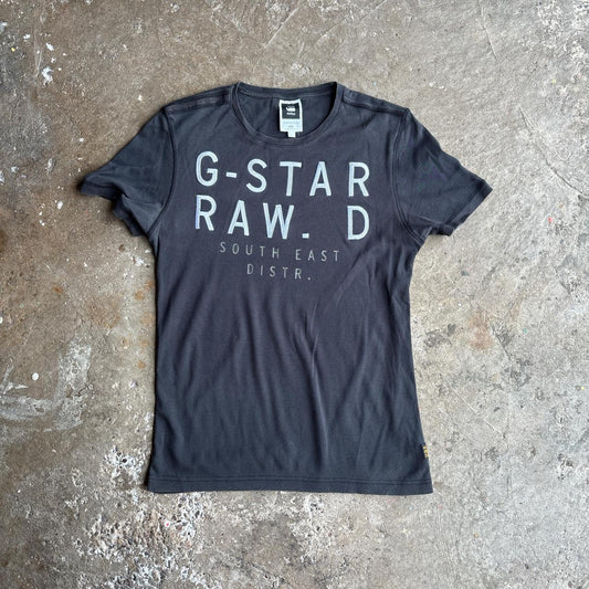Grey G-STAR RAW Text T-Shirt