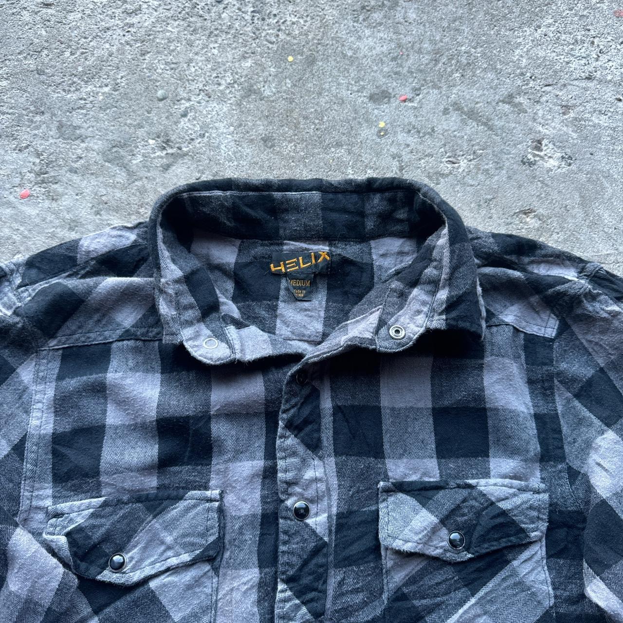 Vintage Black and grey plaid shirt