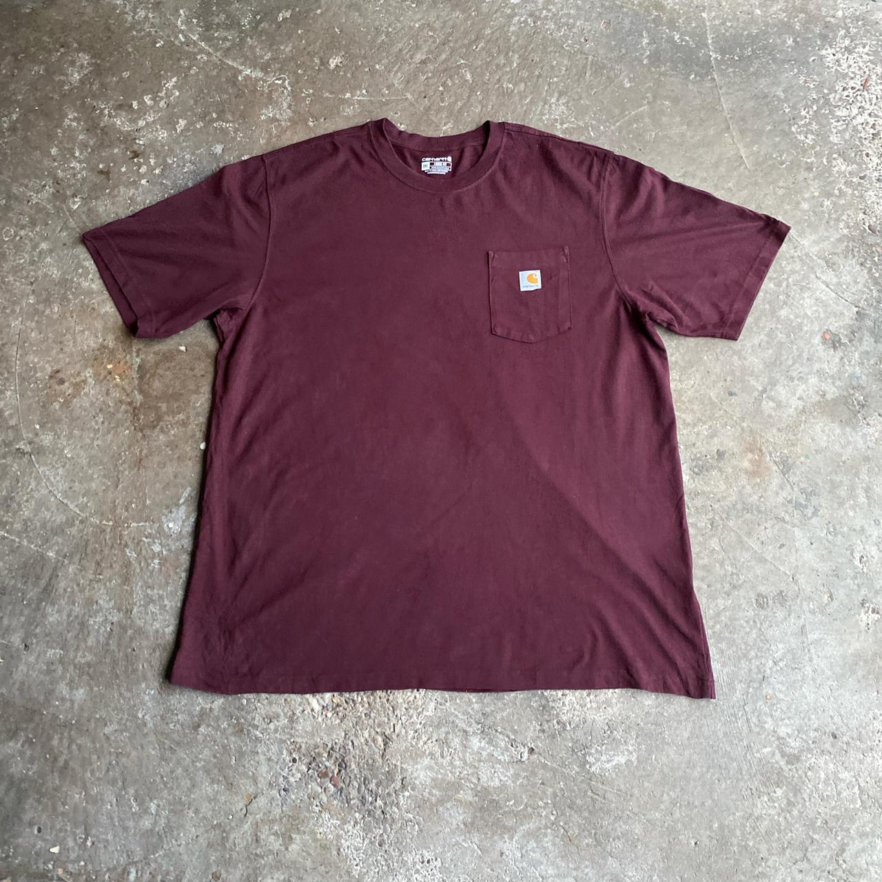 Burgundy Carhartt Pocket T-Shirt - 2XL