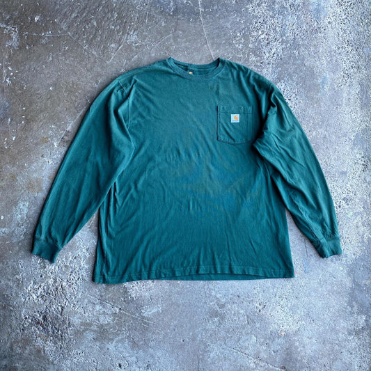 Green Carhartt Long-Sleeve T-Shirt - XL