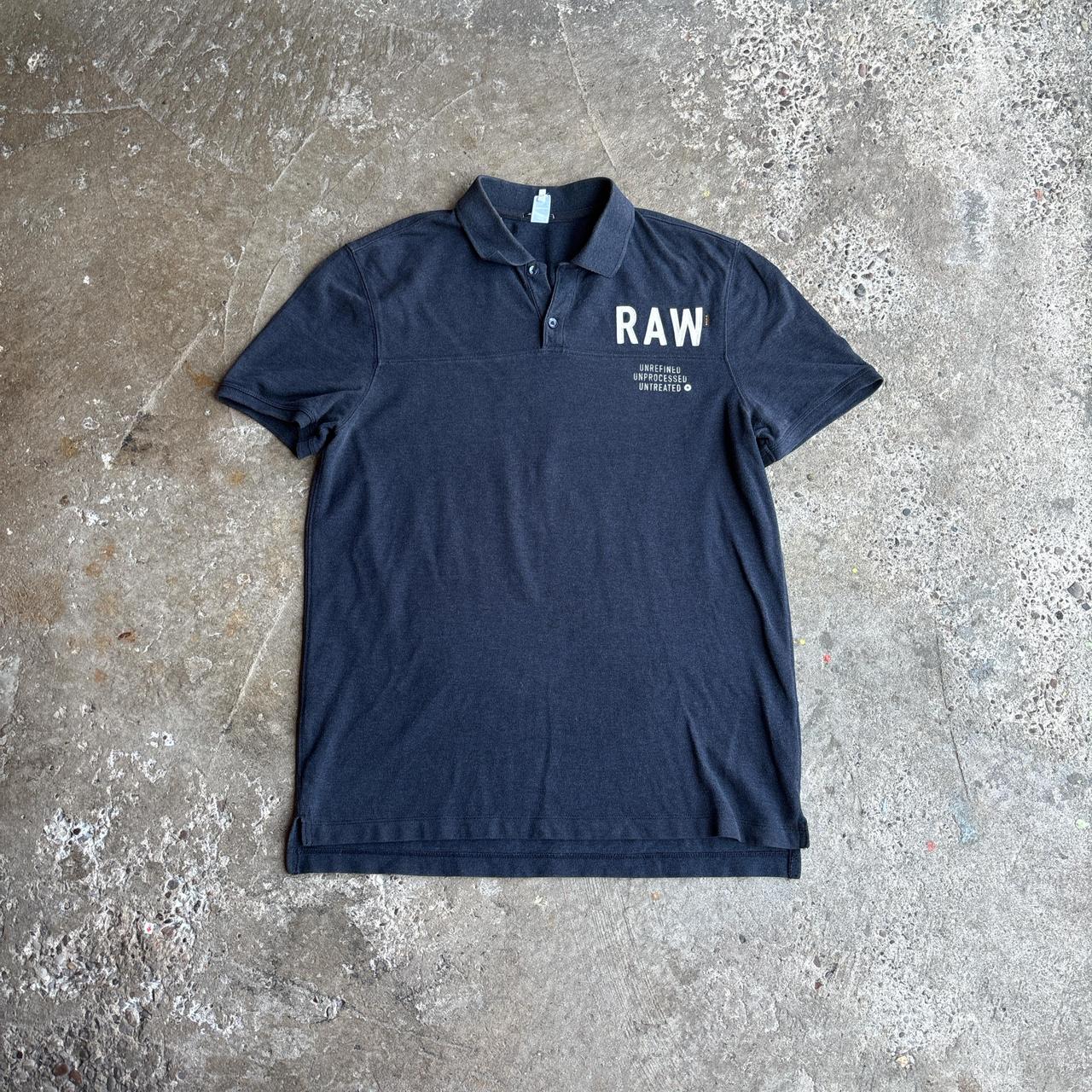 Navy G-STAR RAW Embroidered Polo Shirt