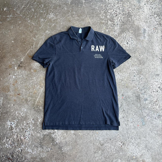 Navy G-STAR RAW Embroidered Polo Shirt