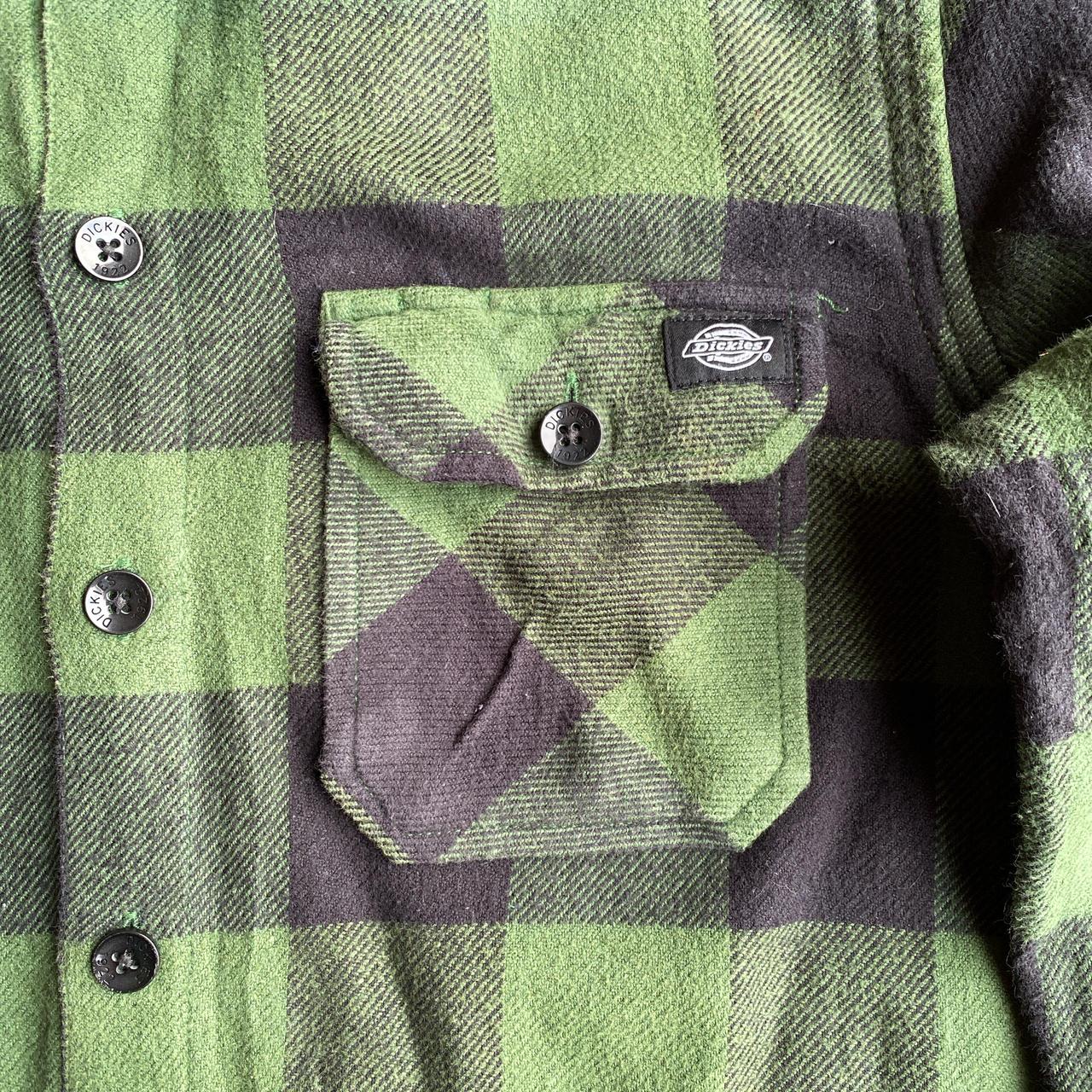 Green & Black Dickies Flannel Shirt - M