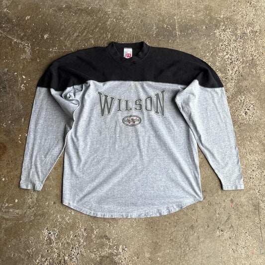 Grey & Black Wilson Long Sleeve T-Shirt - XL