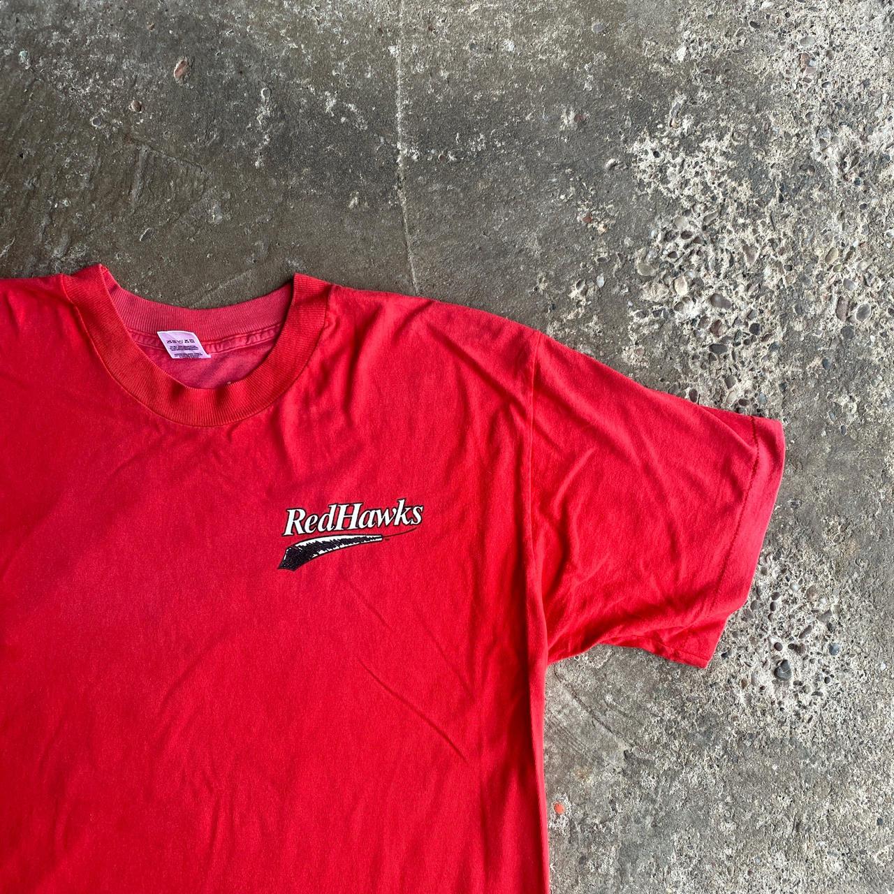 Vintage 1990s Red Fargo-Moorhead RedHawks Graphic Baseball T-Shirt - XL