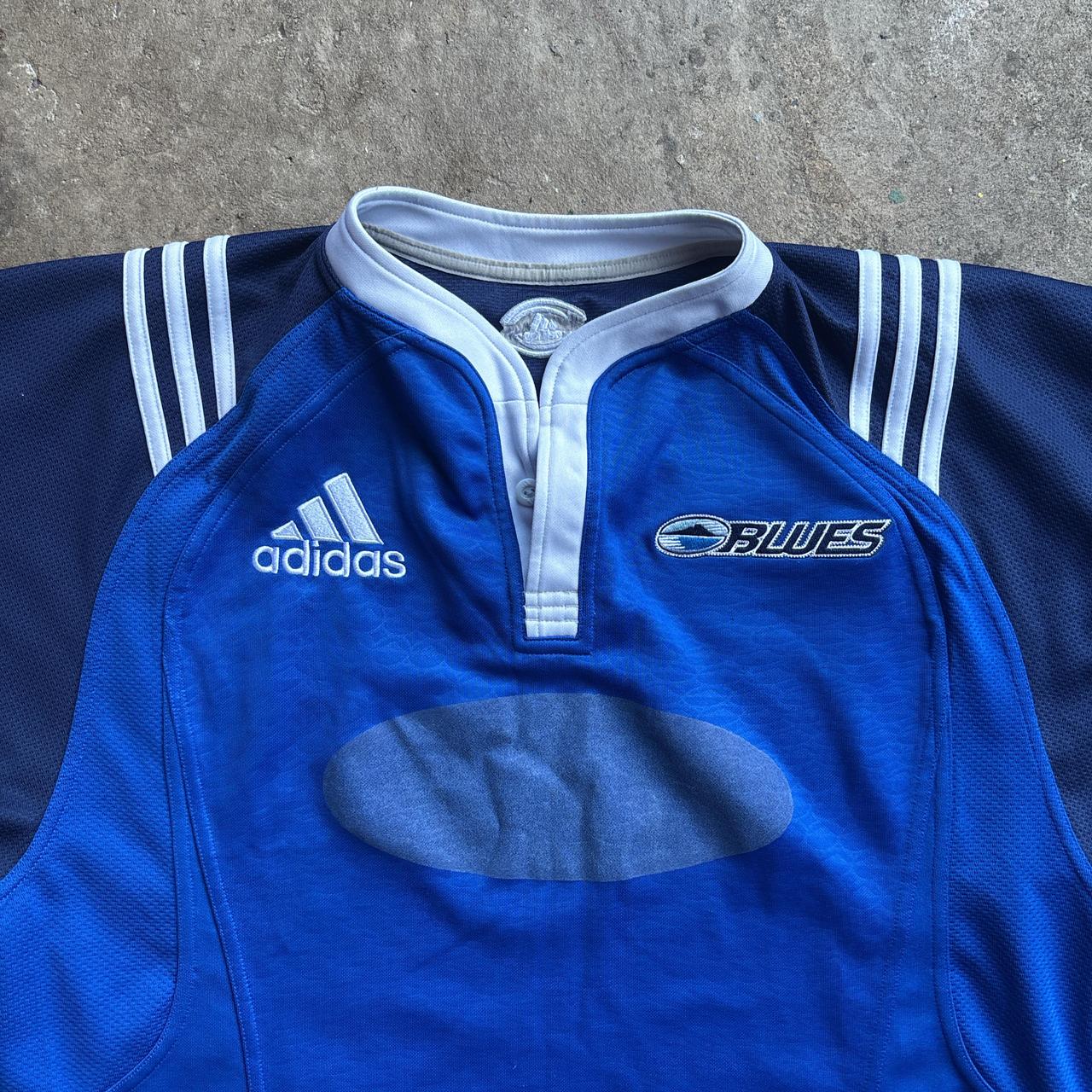 2007/2008 Adidas Auckland Blues Rugby Union Shirt (missing Ford sponsor)