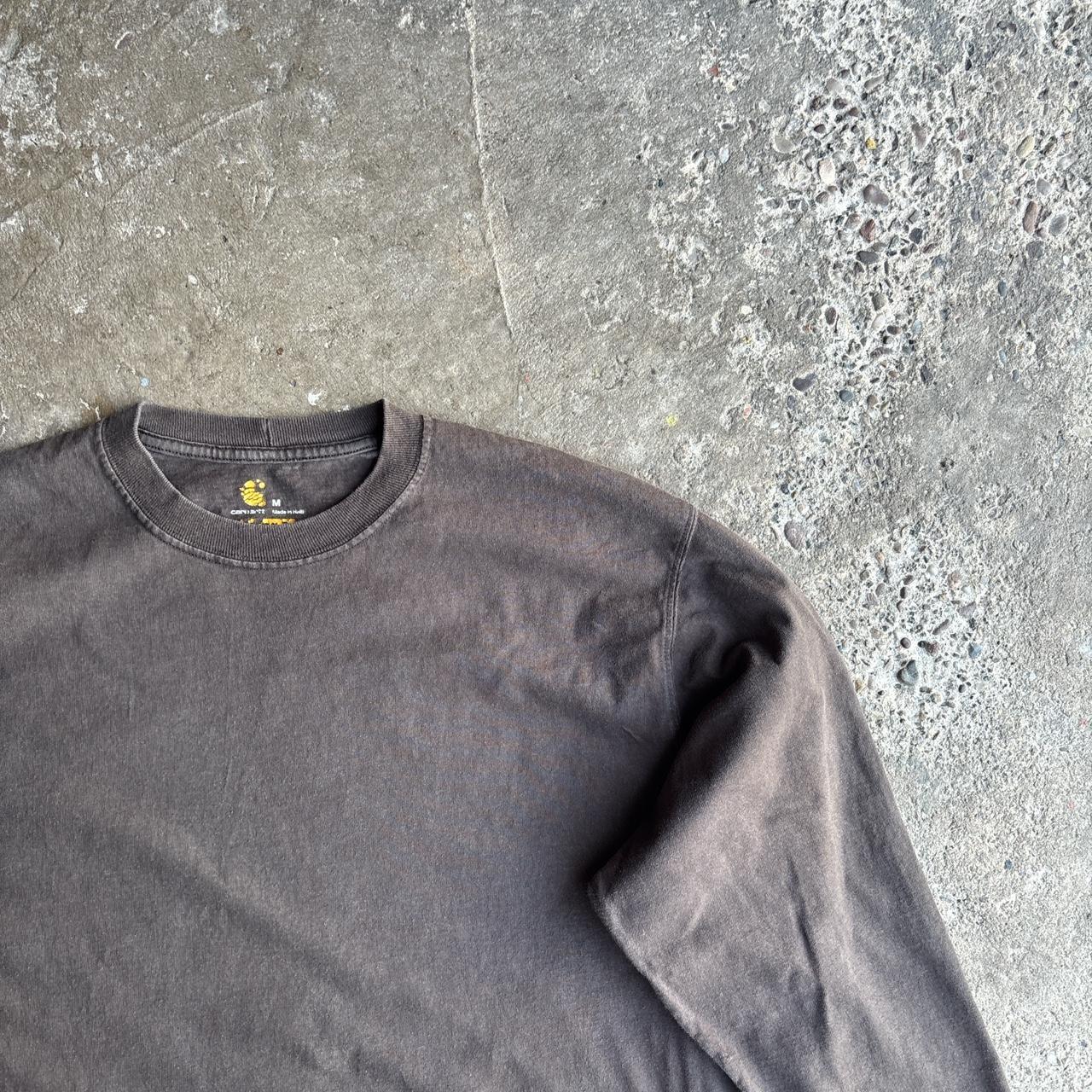 Brown Carhartt Long-Sleeve T-Shirt - M