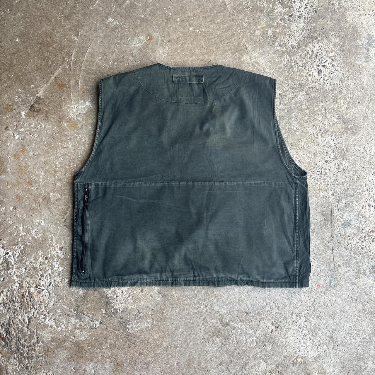 Washed Black Utility Vest w/ Technical Pockets - XL