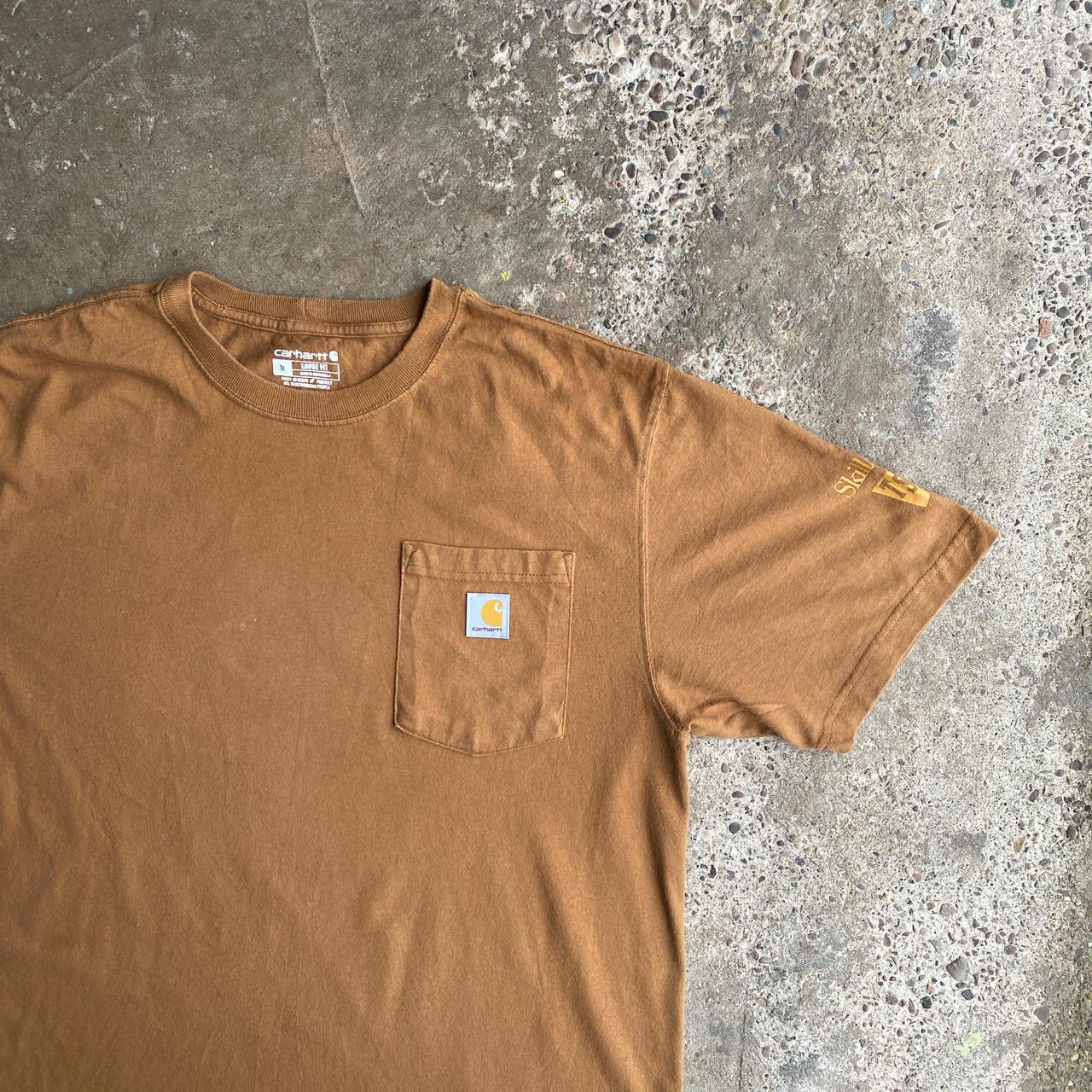 Brown Carhartt Single Pocket Graphic T-Shirt - M