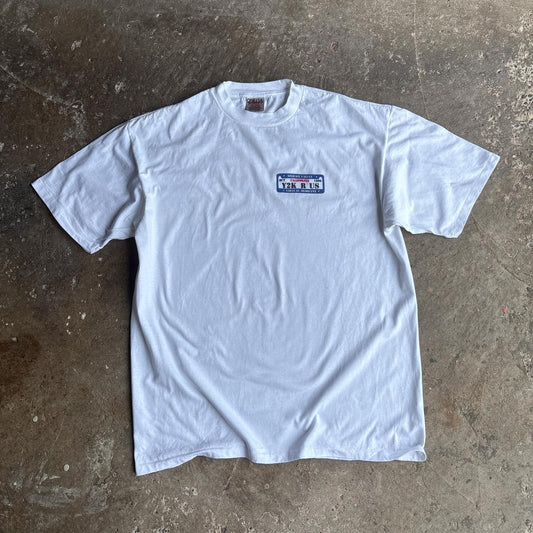 90s/00s White ‘Y2K R US’ single stitch t-shirt - XL