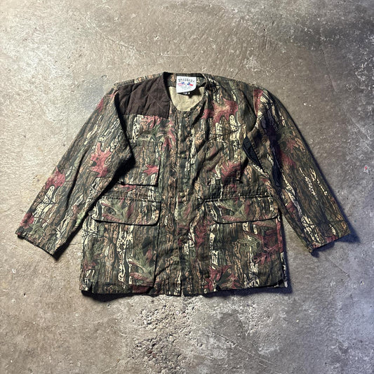 Brassada Woodland Print Button Up Jacket - XL