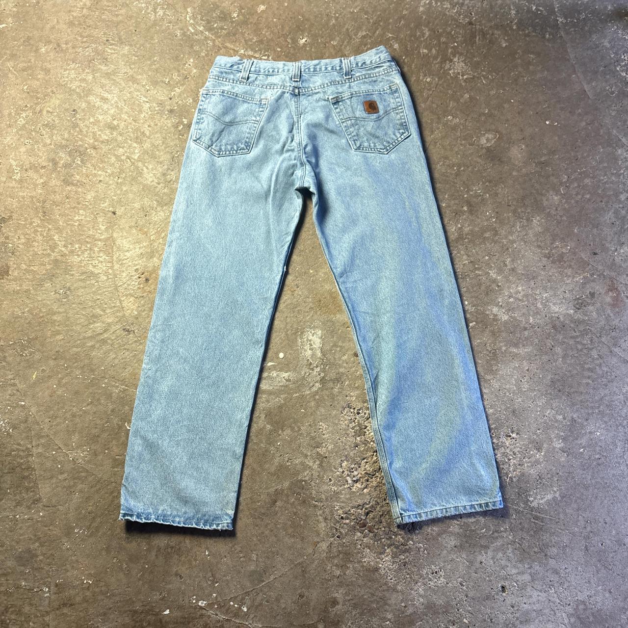 Blue Denim Carhartt Relaxed Fit Jeans - W35