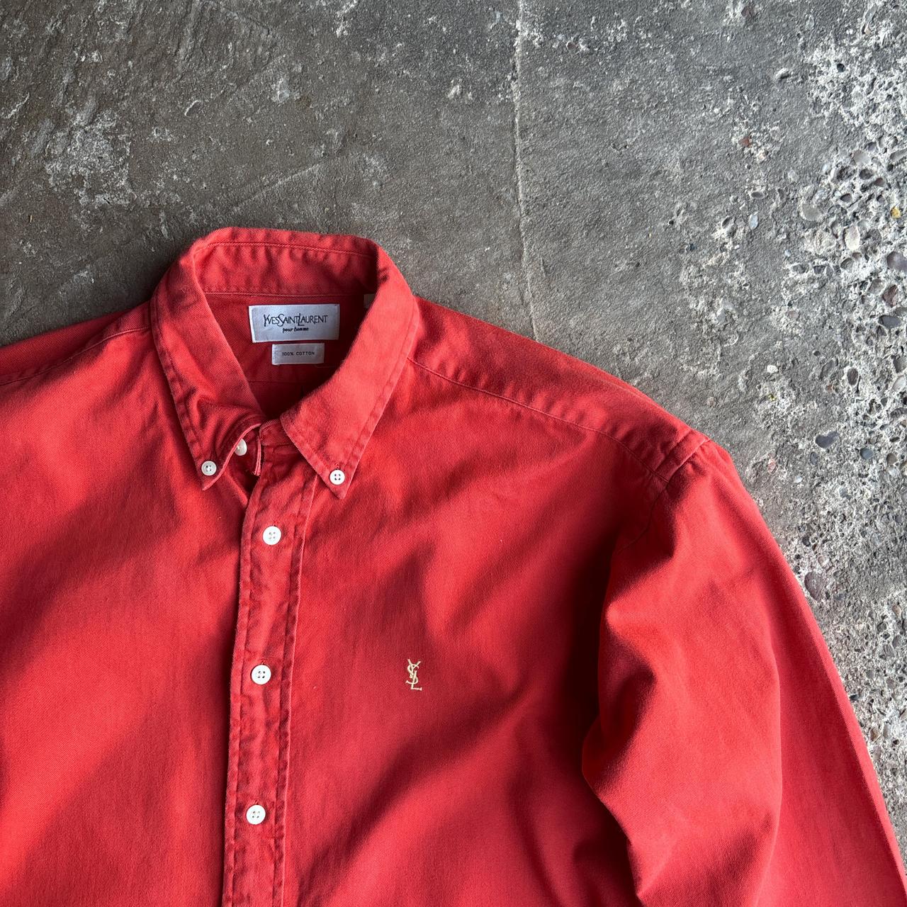 Red Yves Saint Laurent Oxford Shirt - M