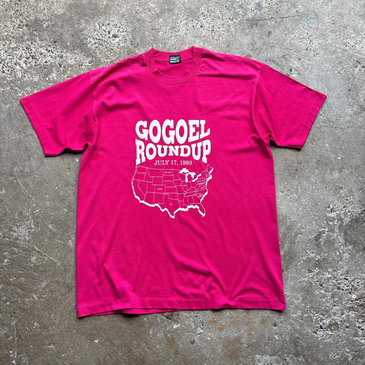 90s pink single stitch graphic tee - XL