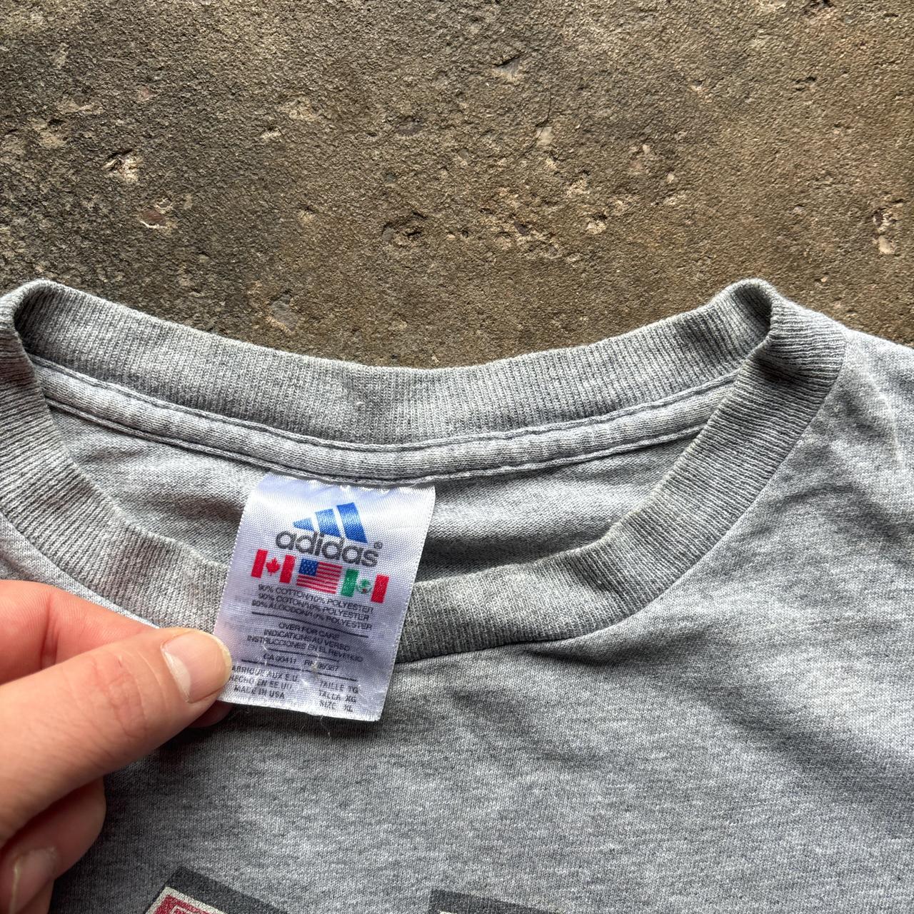 Vintage Grey Adidas Basketball graphic tee - L