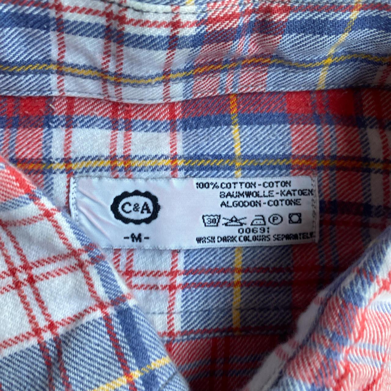 Vintage Red & Blue C&A Flannel Shirt - M