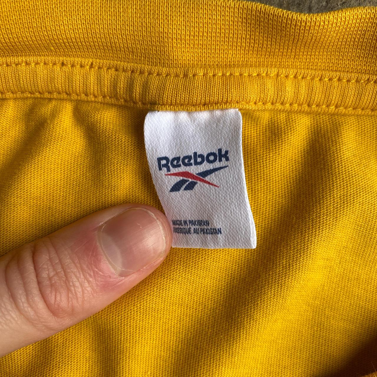 Yellow Vintage Reebok Graphic T-Shirt - M