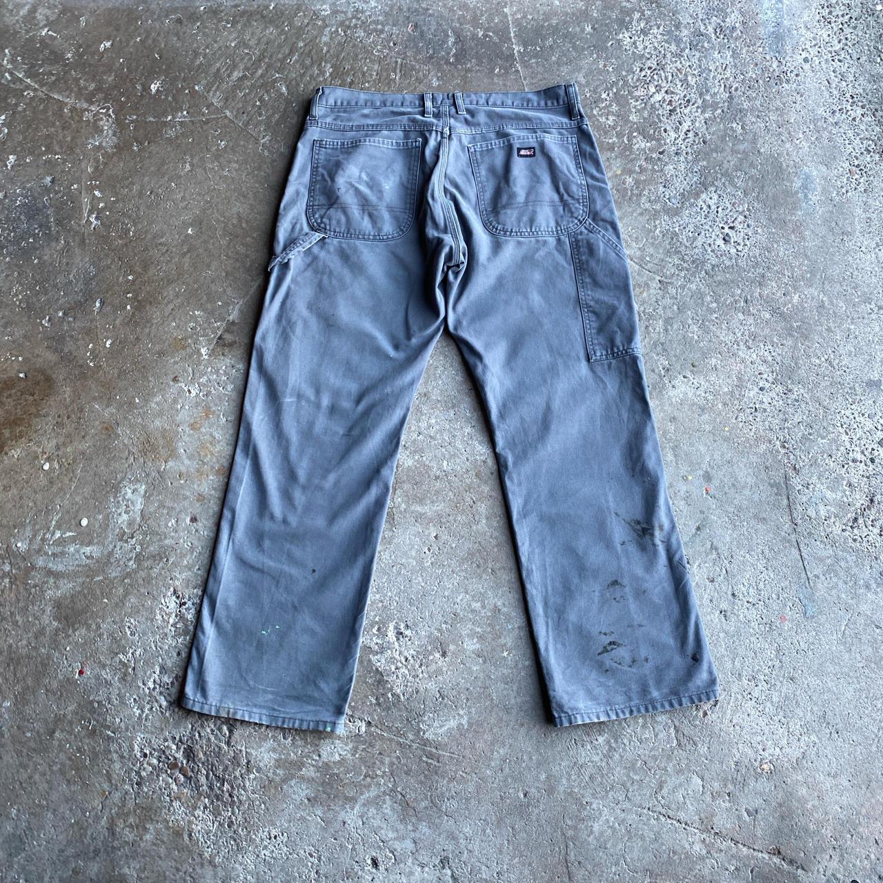 Grey Dickies Distressed Carpenter Trousers - W36