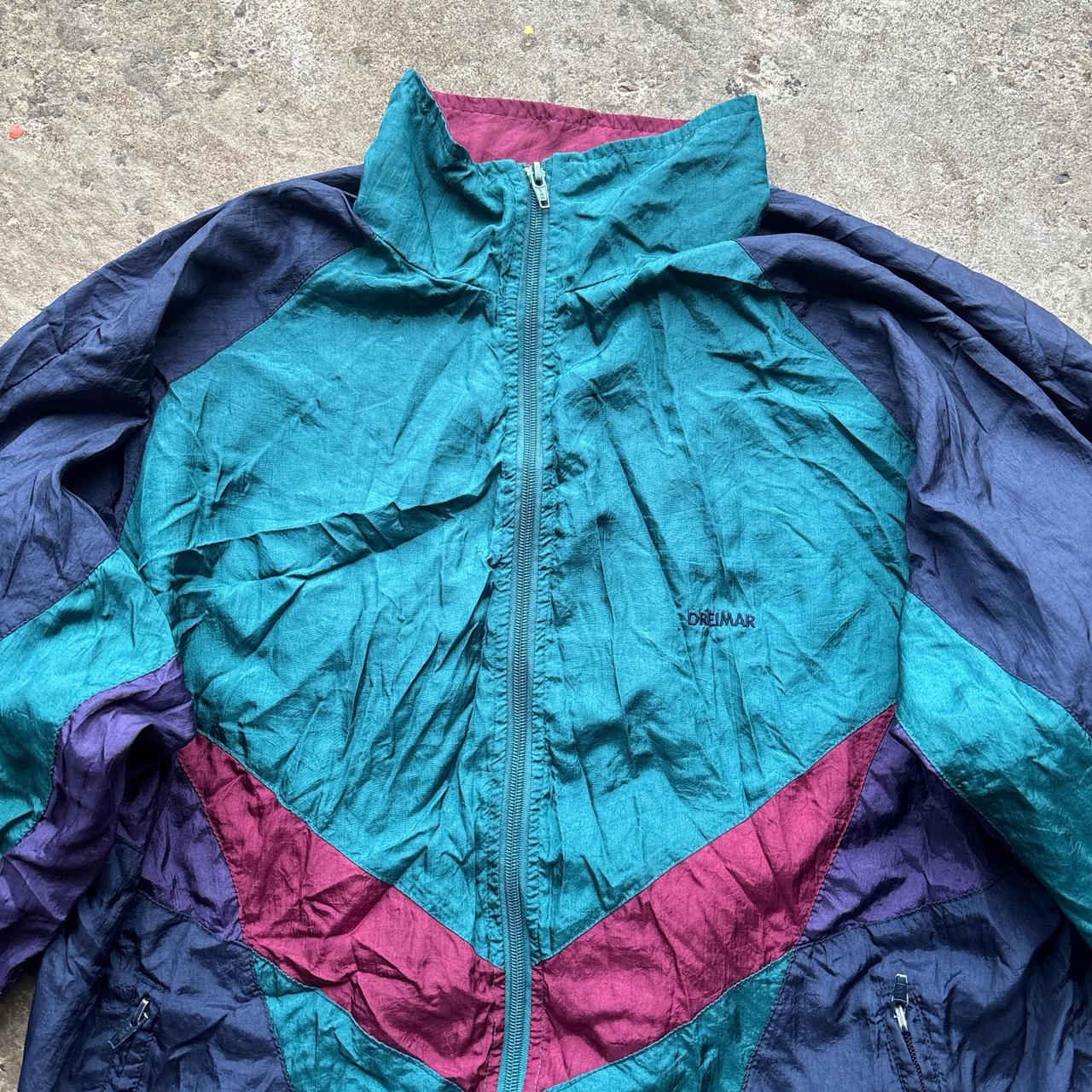 Vintage Green and navy Dreimar track jacket