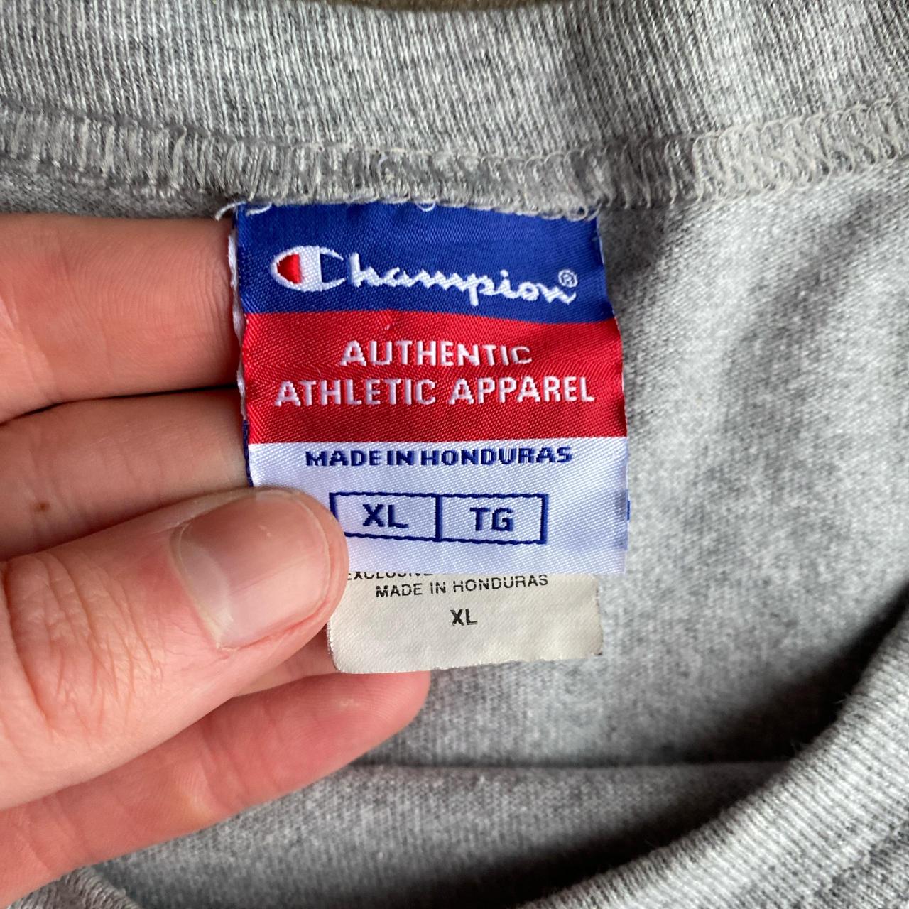 Grey Graphic Champion T-Shirt - XL