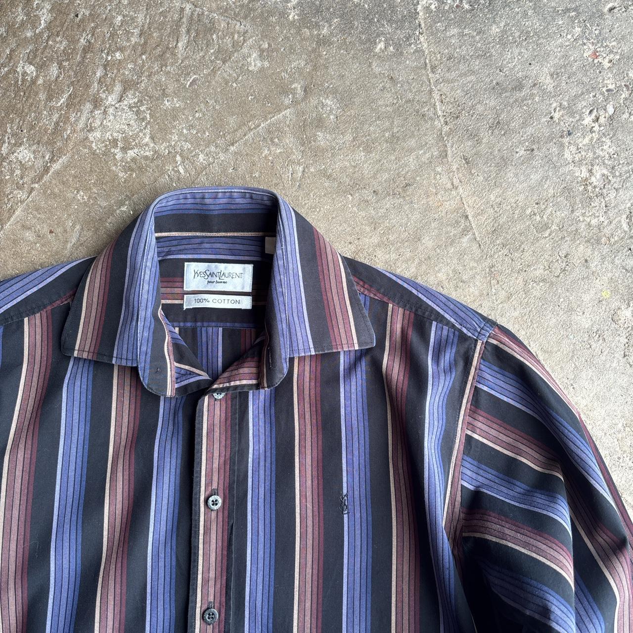 Sick 90’s Style YSL Striped Long Sleeve Shirt