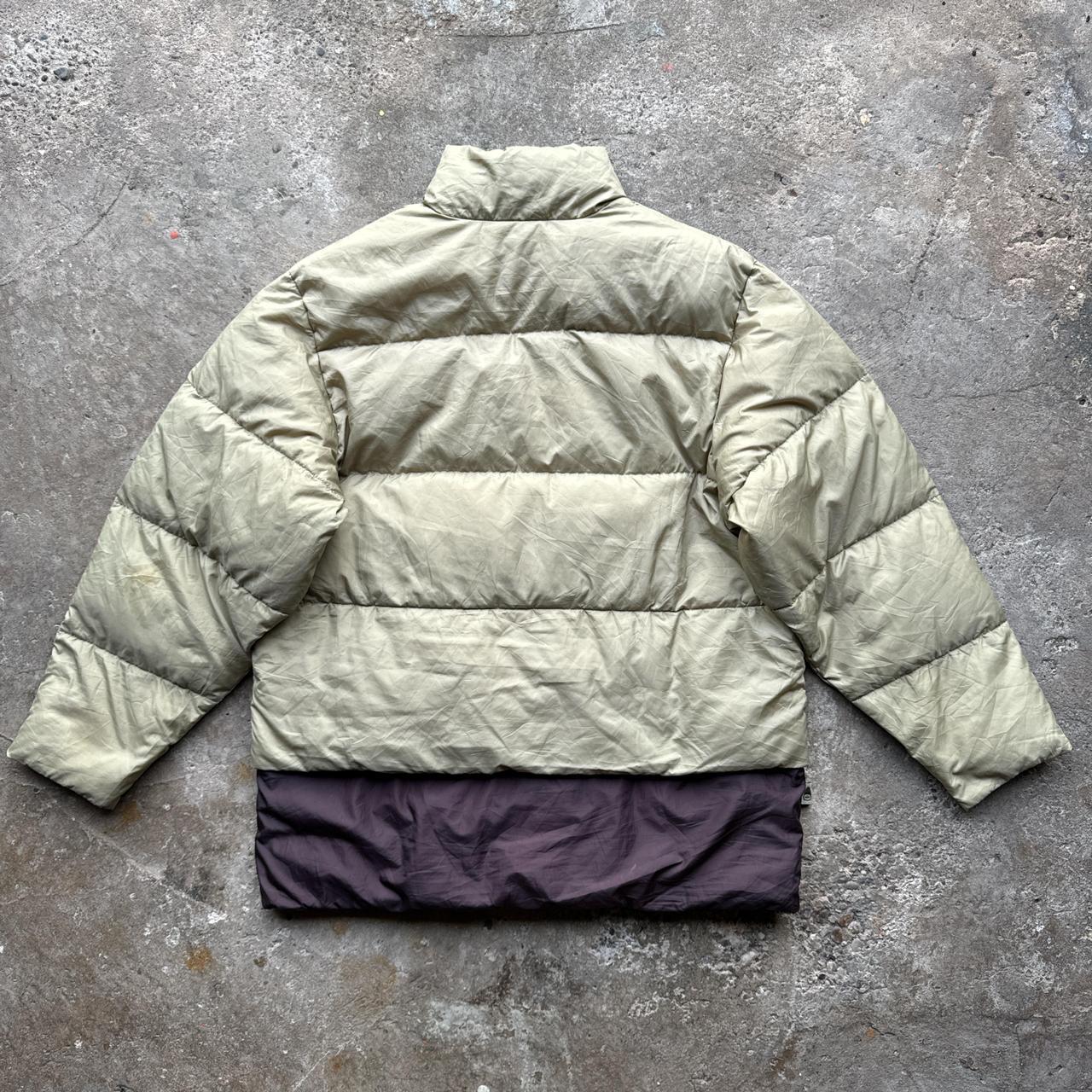 Cream and bergundy Nike puffer jacket