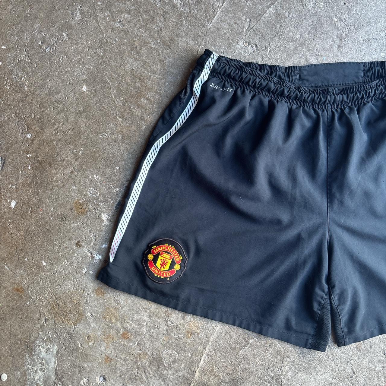 Black Nike Dri-Fit Manchester United Football Shorts