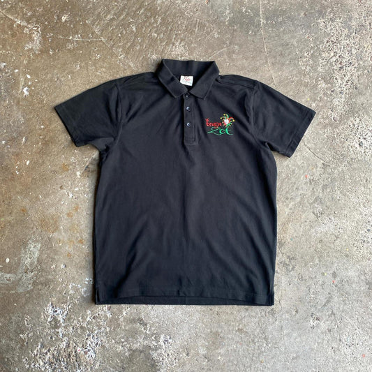 Black Brugse Zot Embroidered Polo Shirt