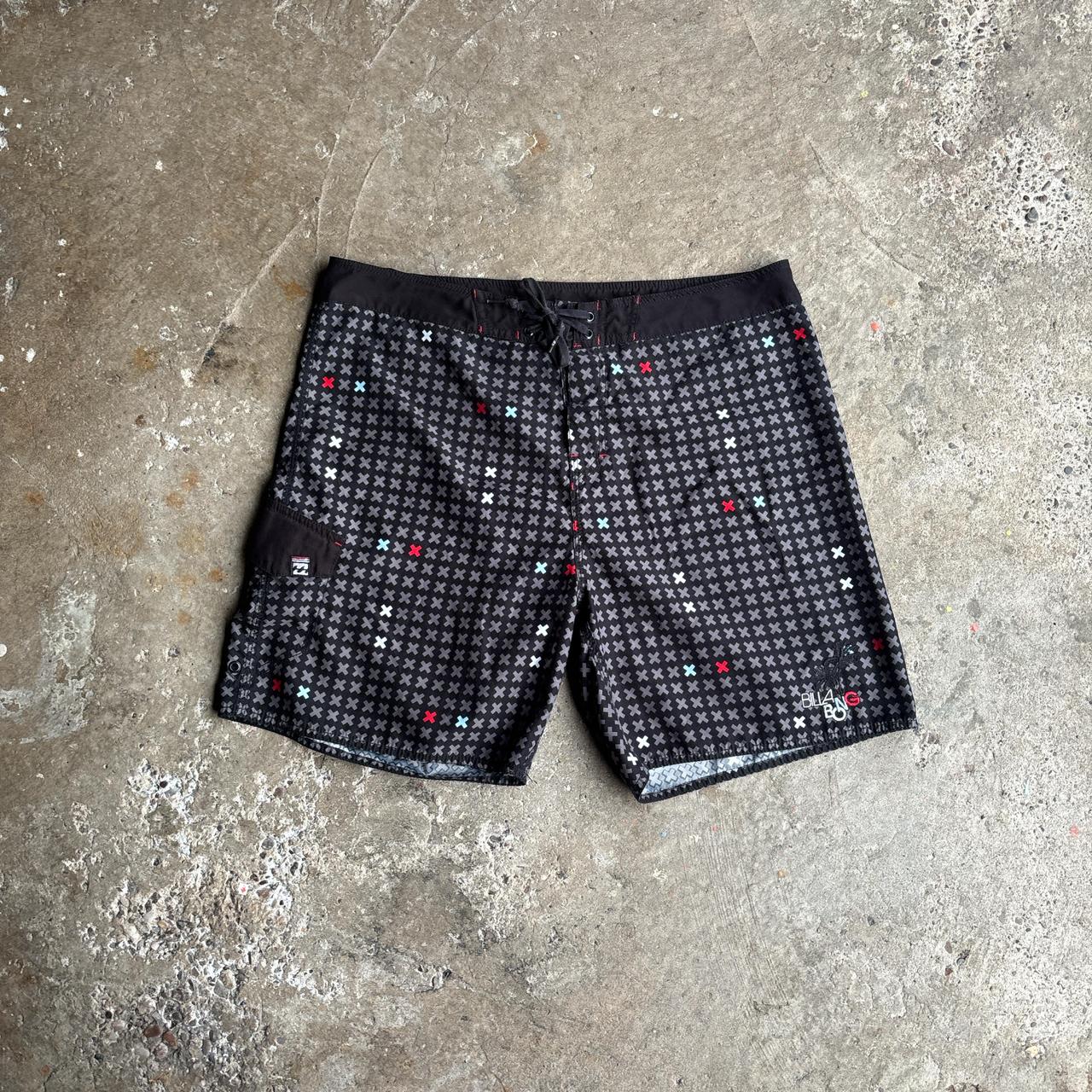 Black Patterned Billabong Board Shorts/Swim Shorts