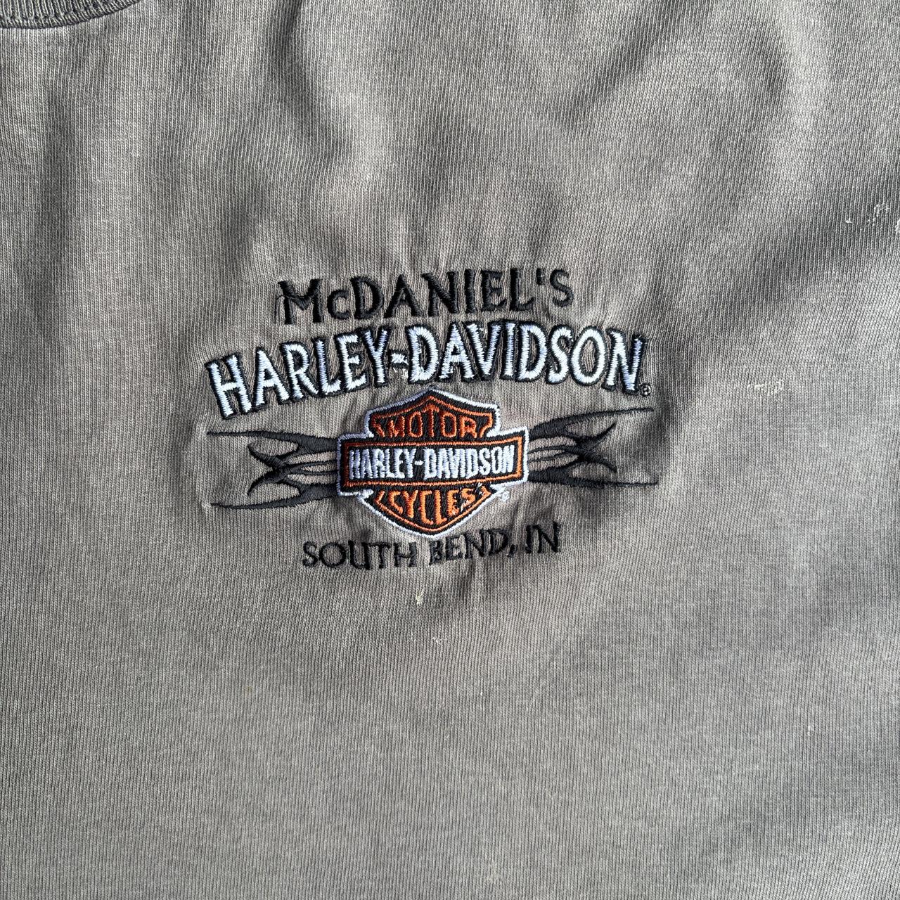 Distressed Grey Harley Davidson T-Shirt - XL